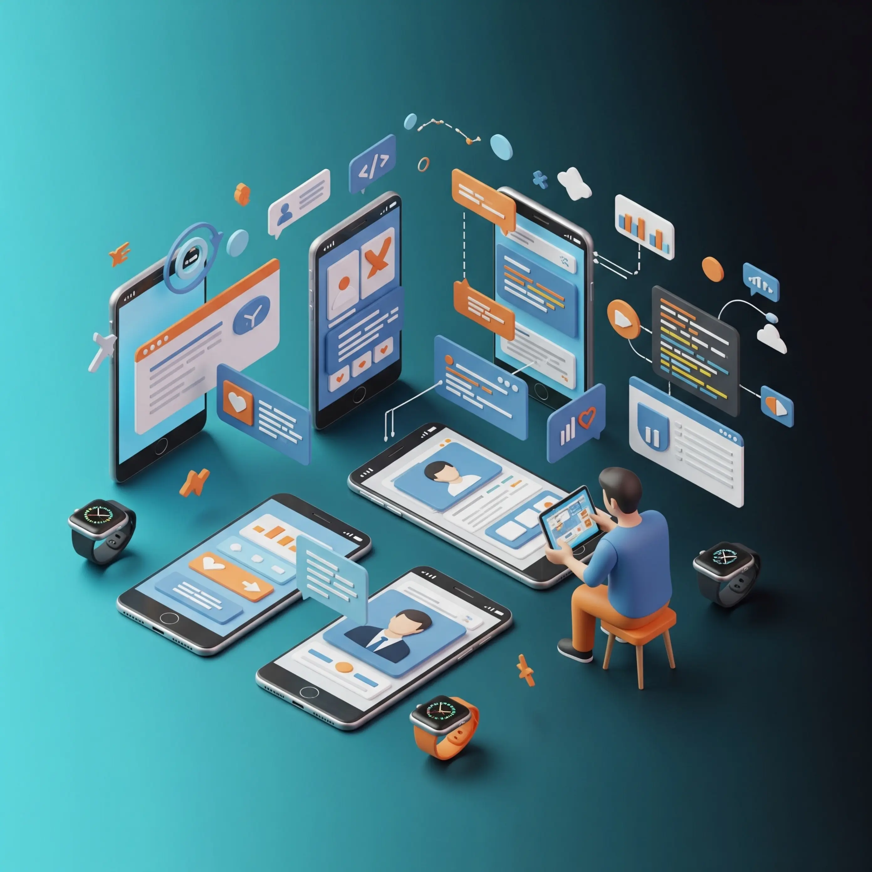 Mobile app development services by adwhs in Dubai